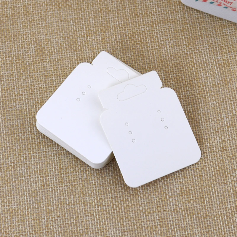 Wholesale 1000pcs Paper Earring Display Card 4.3x5.2cm Blank Weight