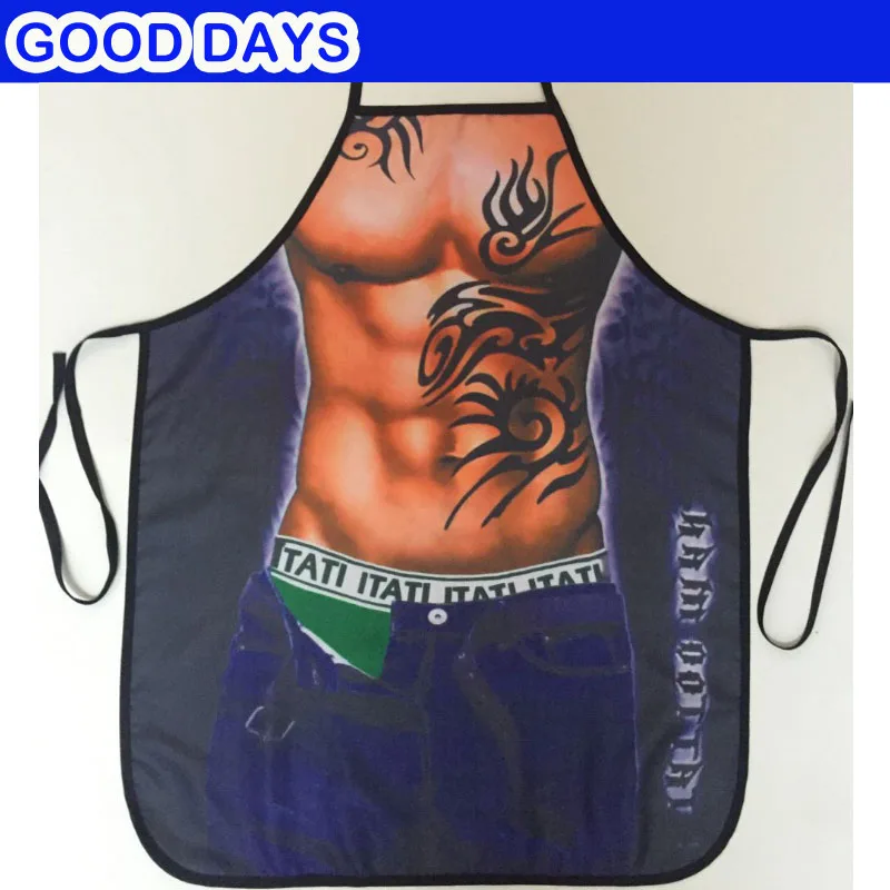 

Tattoo underworld pattern of man to wear jeans Clean Apron KITCHEN Woman Men Funny Creativity BBQ apron