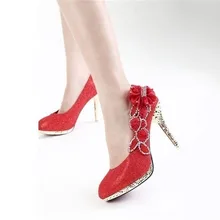 Wedding Shoes Bridal Pumps Women Girl Platform Crystal Rose Flower Evening Party Shoes Red Bottom High Heels 2019 Fashion Woman цена Wedding Shoes Bridal Pumps Women Girl Platform Crystal Rose Flower Evening Party Shoes Red Bottom High Heels 2019 Fashion Woman цены онлайн