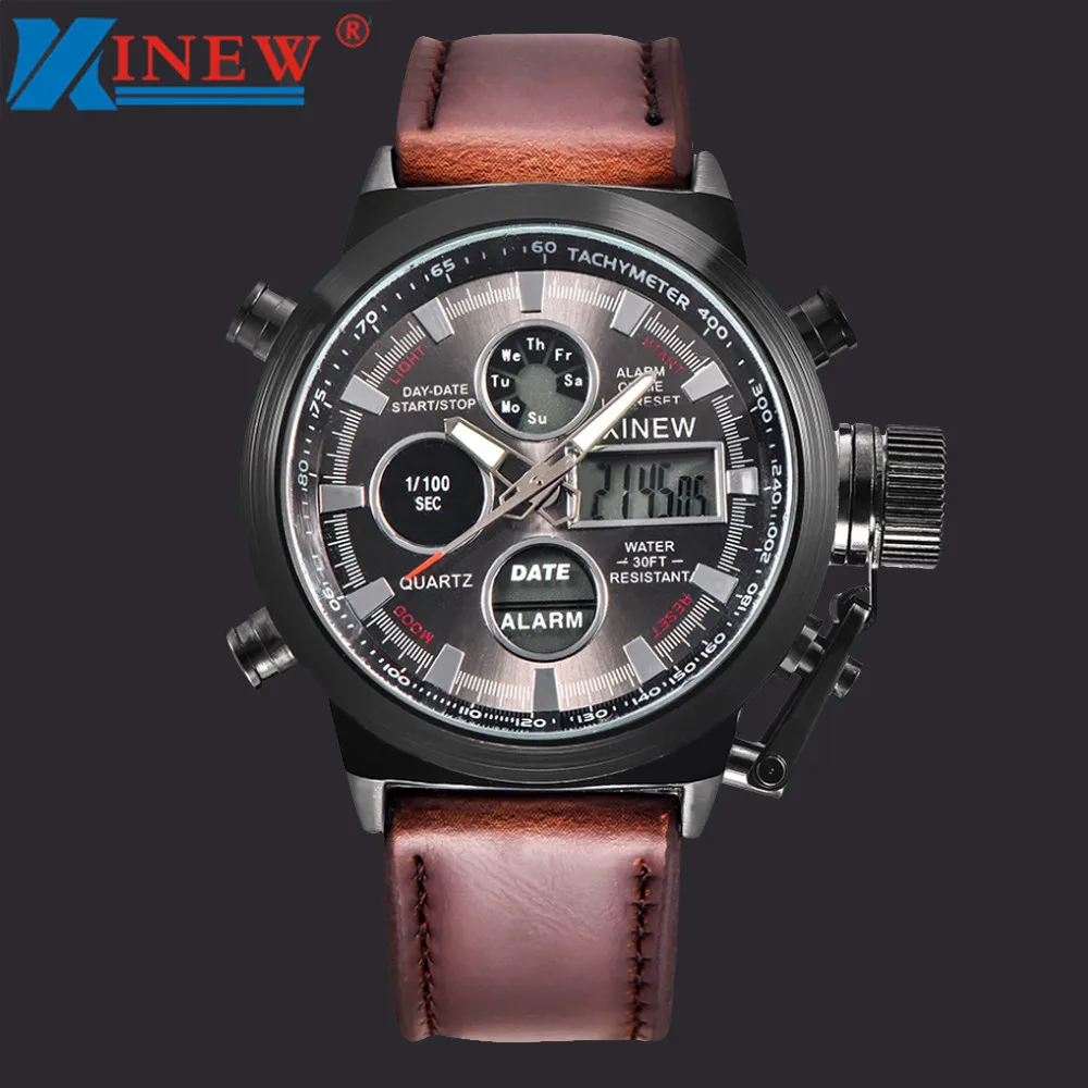 

Mens Quartz Sport Military Army LED Watches Analog Stainless Steel Wrist Watch New Luxury Brand Watches Business Men Watch
