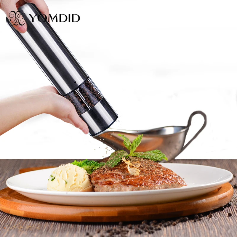 

Stainless Steel Electric Salt Pepper Mill Spice Grinder Muller Kitchen Tool