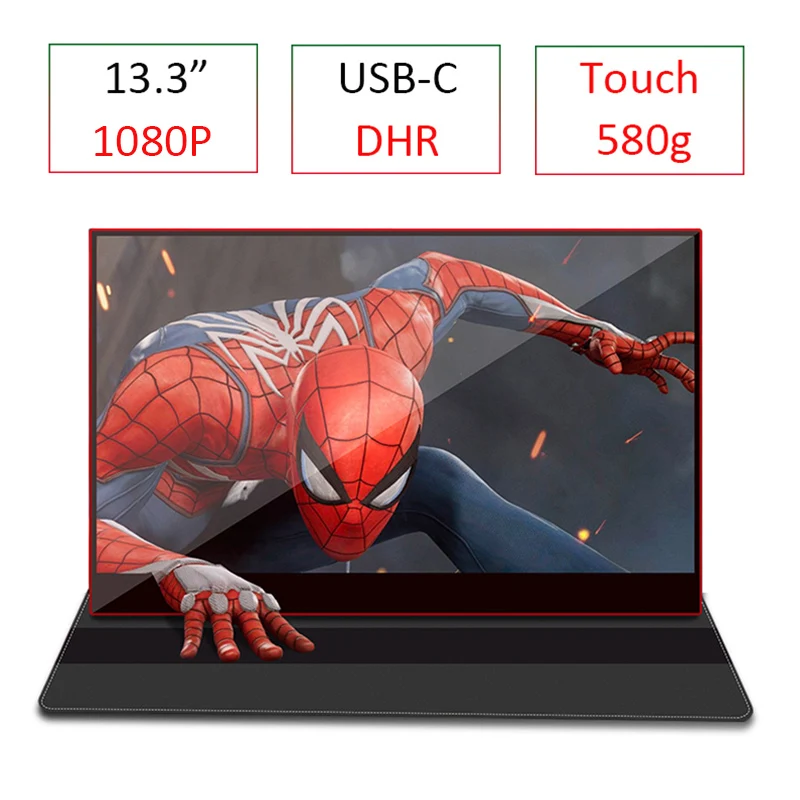 

13.3 Inch 1080P HDR Mini DP HDMI Type-c Touch Monitor For Smart Phone Switch PS4 NS Laptop IPS OGS Touch Screen With Speaker