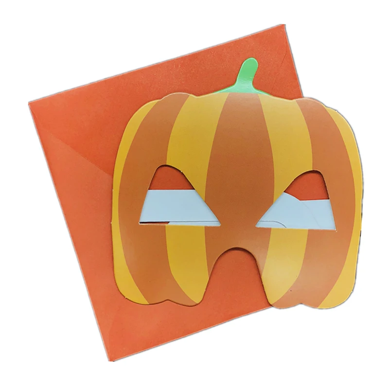 

Omilut 6pcs Halloween Decor Pumpkins Invitation Card Paper Glasses Halloween Glasses Gift For Child Halloween Supplies