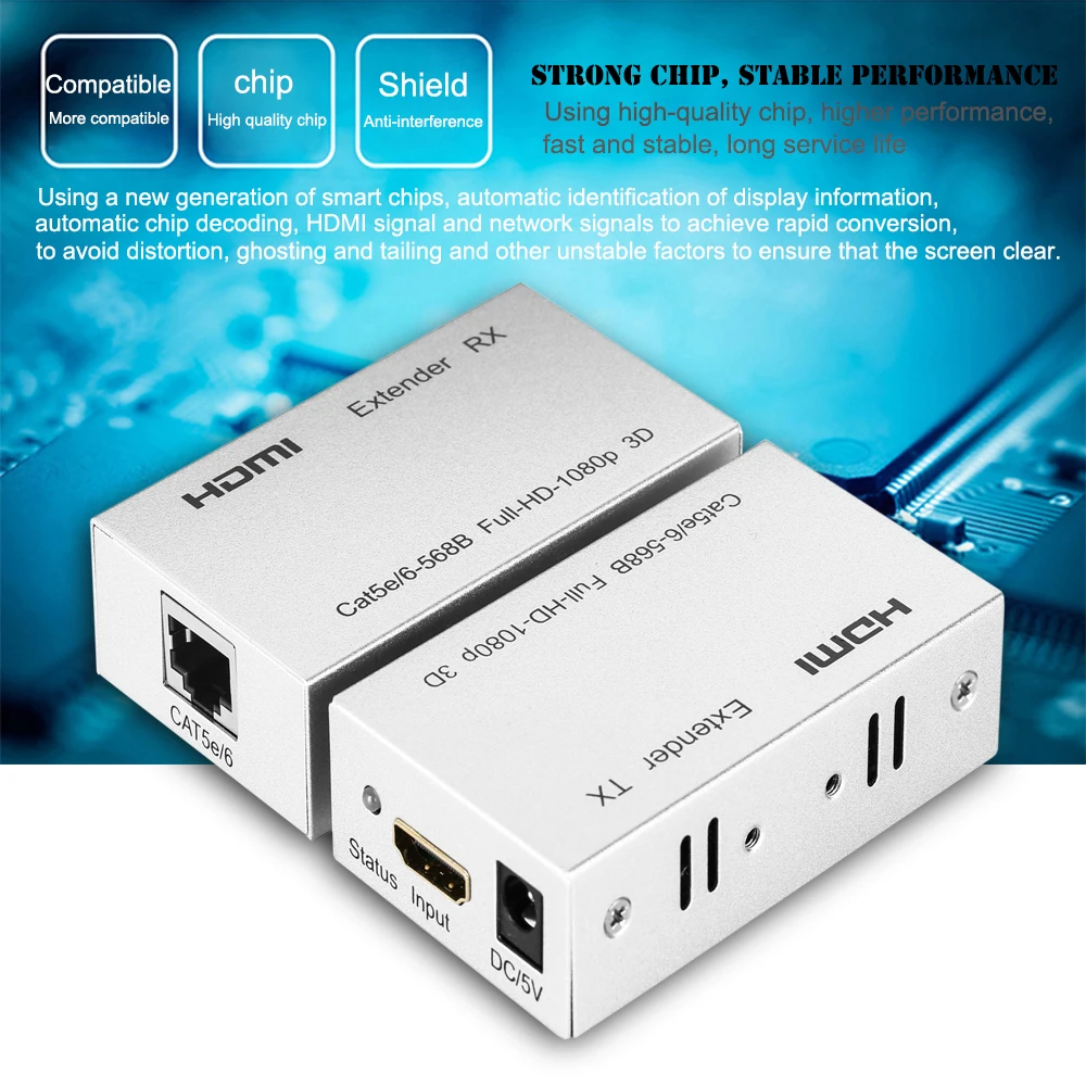 عالية الجودة 60 متر hdmi موسع الارسال استقبال over cat6 rj45 إيثرنت محول hdmi 3d hdtv العارض dvd مع مربع عالية الجودة 60 متر hdmi موسع الارسال استقبال over cat6 rj45 إيثرنت محول hdmi 3d hdtv العارض dvd مع مربع