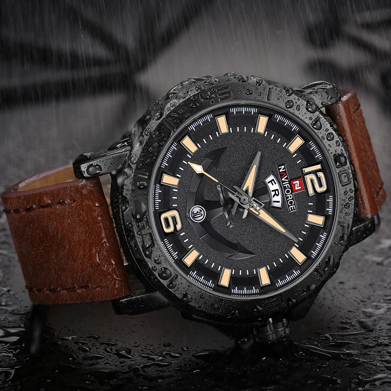 NAVIFORCE Men's Fashion Business Quartz Wristwatches Creativ
