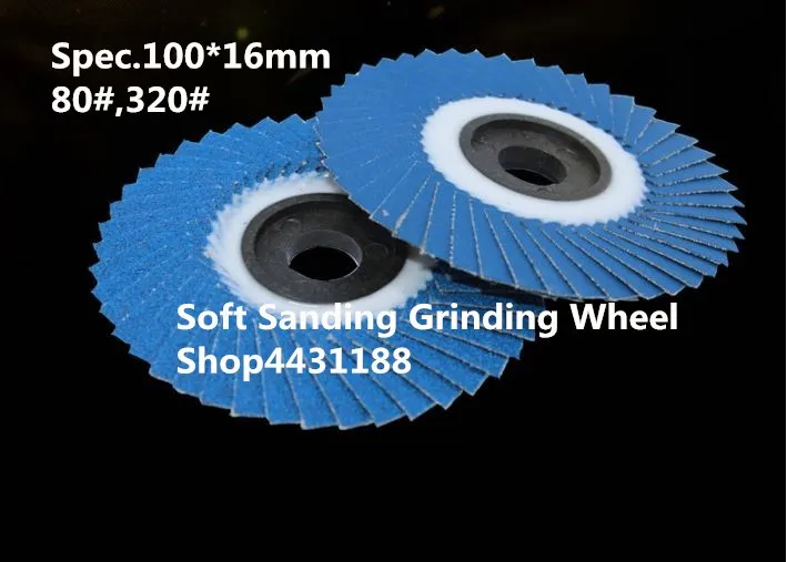 10/20pcs 80/320grit 100*16mm Zirconium Corundum Grit Flap Sanding Grinding Discs Angle Grinder Soft Wheels for Concave Surface |