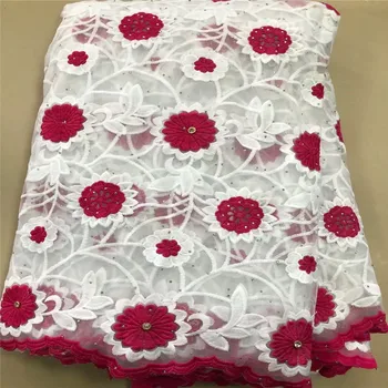 

French Net Lace Fabric 2019 Milk silk Latest African Lace Fabric With Embroidery Mesh Tulle Lace Fabric High quality Nigerian
