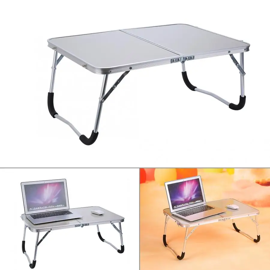 Белый Многофункциональный складной столик для ноутбука, поднос для кровати, стол для пикника, стол для спальни