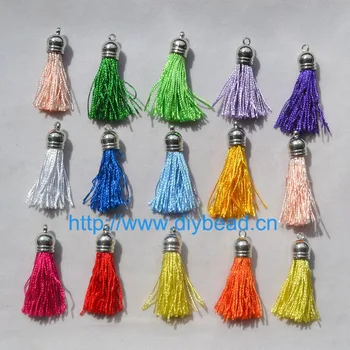 

20pcs Necklace Component Handmaking Earring Accessories Rhodium Plated Mix Color 5CM Tassels For Jewelry DIY Fringed