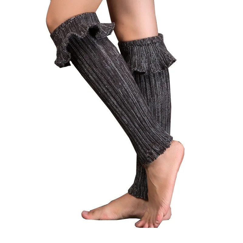 1 пара осенне-зимних женских коротких гетров, плотные теплые вязанные браслеты, носки для ботинок, дышащие носки для йоги