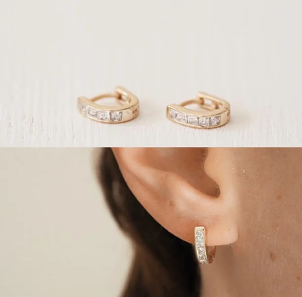 Новинка, высокое качество, модные серьги из искусственного циркония, серьги из свинца и никеля,, Настоящее серебро 925 пробы, серьги-гвоздики для женщин