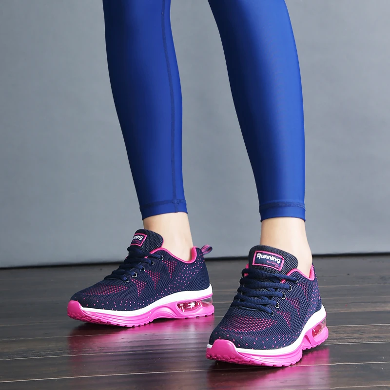 Новая женская обувь для бега на воздушной подушке, женские кроссовки сливы, Otr, спортивные беговые кроссовки, дышащие, Flyknit, прогулочные, Ayakkabi