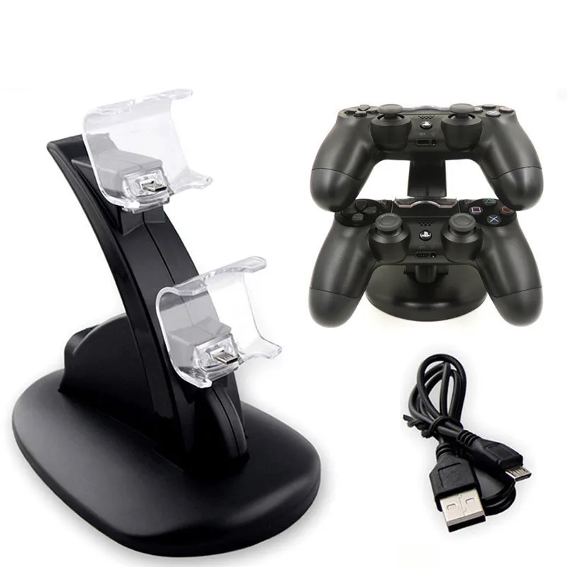 

Controller Charger Dock LED Dual USB PS4 Charging Stand Station Cradle for Sony Playstation 4 PS4 / PS4 Pro /PS4 Slim Controller