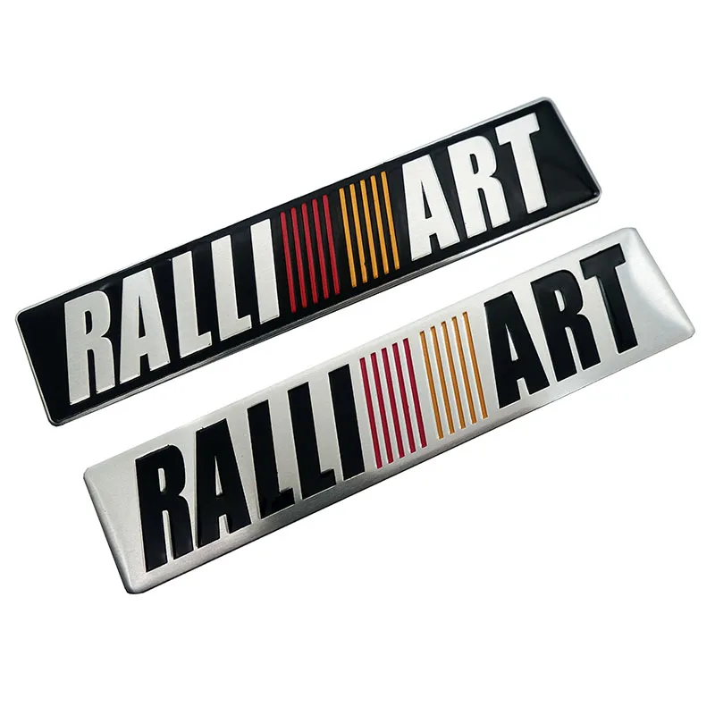 

1pc Car Styling 3D aluminum RalliArt Sticker Emblem Decal for Mitsubishi outlander asx lancer pajero l200 Decoration Accessories