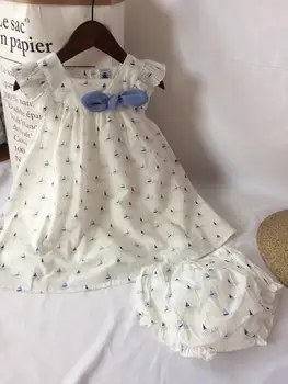 

Roimyal Wholesale 2019 new summer cotton comfortable 2-6 year old girl bow sleeveless dress toddler kids cute party dresses