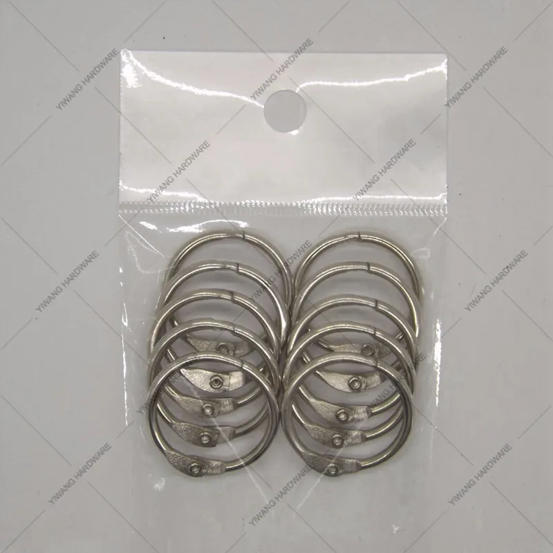 38mm 44mm 51mm 10pcs Metal Loose Leaf Book Binder Hinged Rings open ring for classroom collection