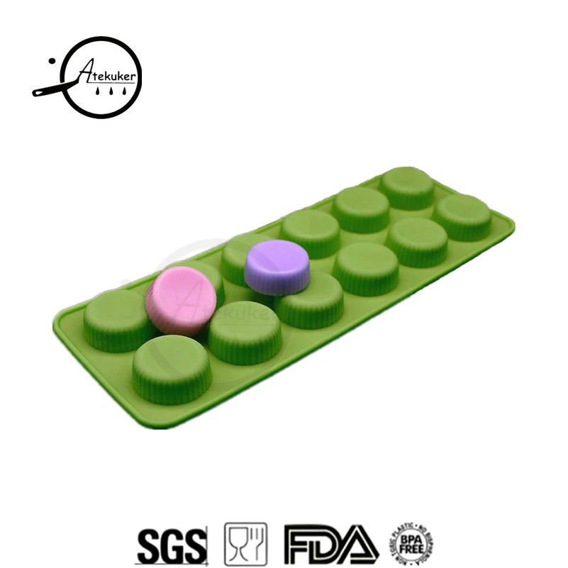 

Atekuker Small Round Shape Silicone Chocolate Molds Silicone Form Mold For Soap Making Ice Cube Maker Mould For Candy Soap Form