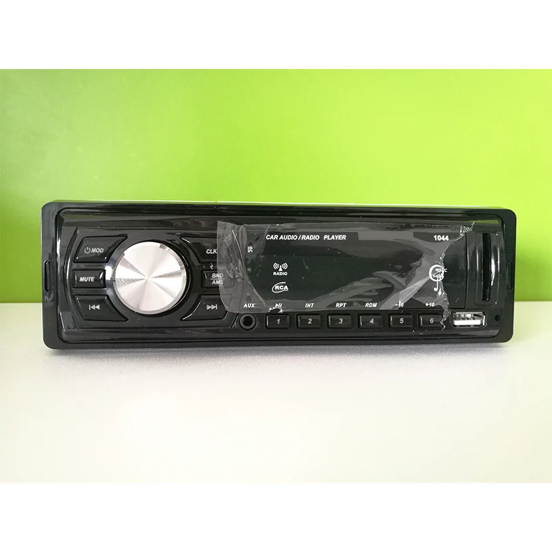 

1044 Car Raido MP3 player In-dash One Din FM Receiver 12V USB AUX TF SD Card USB Port with Remote Control Fixed panel