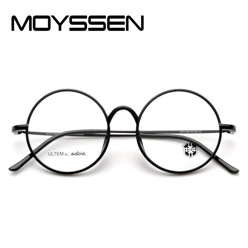 

MOYSSEN Plastic Titanium Tungsten Optical Glasses Frame Round Unisex Women Men Geek Eyewear can Fill Myopia Presbyopia Lenses
