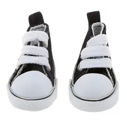 Черные и белые повседневные спортивные холщовые туфли со шнуровкой на каждый день для отдыха 1/6 BJD аксессуары для кукол Декор