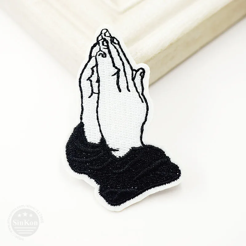 Молитва(Размер: 4,0x6,1 см) DIY значки ткань Джинсы Ковбой патч одежда пуховики украшения аппликация хиппи качели значок нашивки