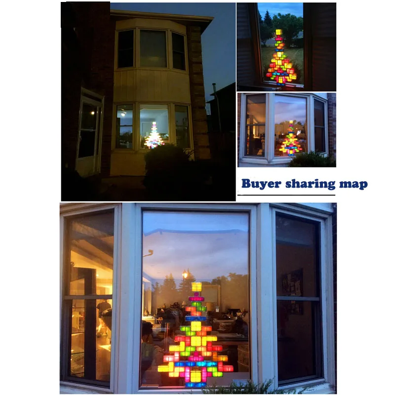 Lâmpada de Mesa Torre do Bebê Luz da Noite Cores Faça Você Mesmo Tetris Quebra-cabeça Luz Empilhável Led Bloco Constructible Retro Jogo Colorido Tijolo Brinquedo 7 11 led lâmpada de mesa bloco constructible luz
