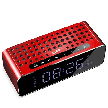 

USB TF Card AUX Bluetooth 4.2 Wireless Mini Dual Speakers Subwoofer LED HD Digital Display Intelligent Alarm Clocks