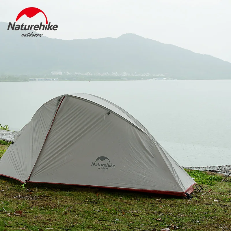 

Naturehike Silicone 1-2 Person Double Layers Tent NH Outdoor One Bedroom Camping Tent With Mat 2 Colors 3 Seasons