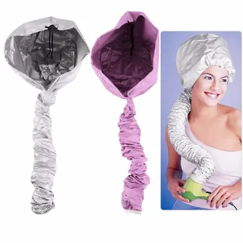 Preise Komfortable Hause Tragbare Salon Haar Trockner Kappe Weiche Bonnet Befestigung Haarpflege Große Bouffant Leichte Caps Silber Rosa