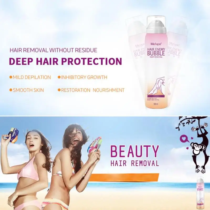 Remoção indolor do cabelo creme spray afastado