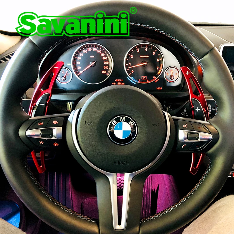 Savanini руль Алюминиевый сдвиг весло Переключатель расширение для BMW M2 M3 M4 M5 M6 X5M X6M авто аксессуары