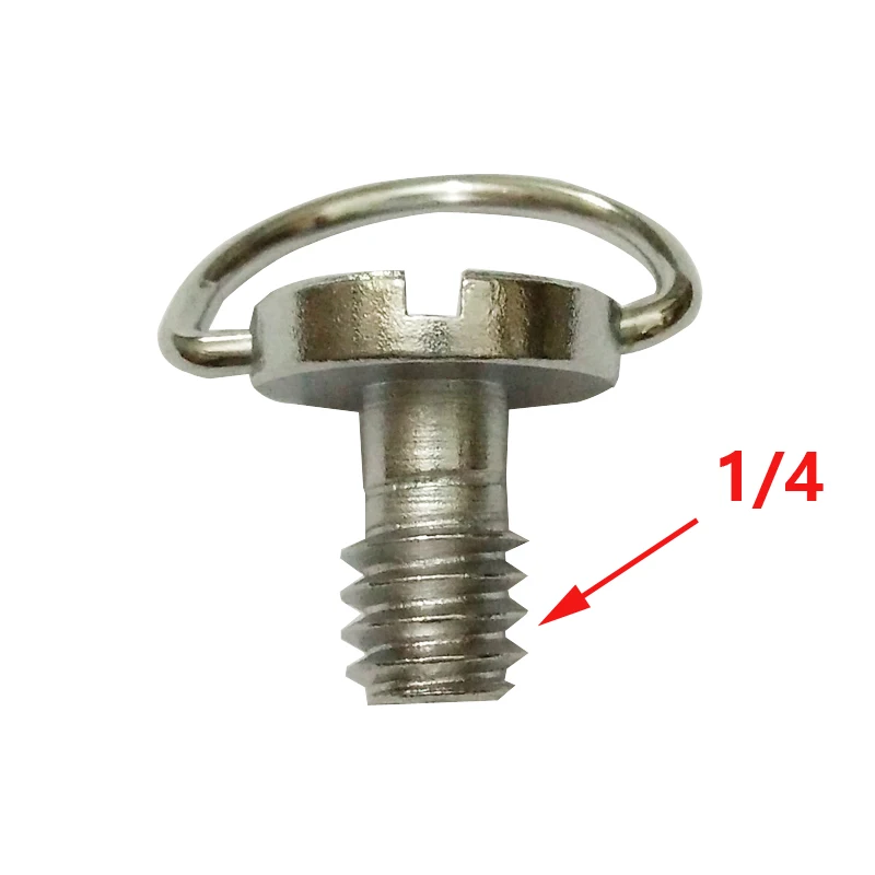 2/5/10pcs 1/4" D-Ring Camera Screws for DSLR Camera Tripod Quick Release Plate