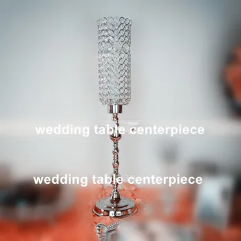 

new style candelabra and flower bowl mental stand centerpieces for wedding table