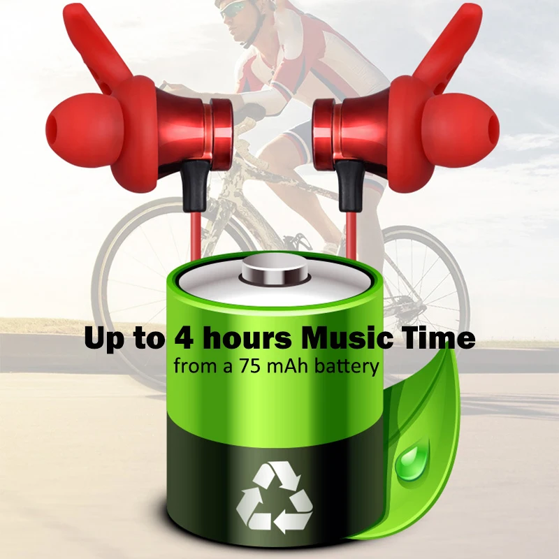 Спортивные Bluetooth наушники Arikasen с MP3 плеером Беспроводные спортивные 4 1