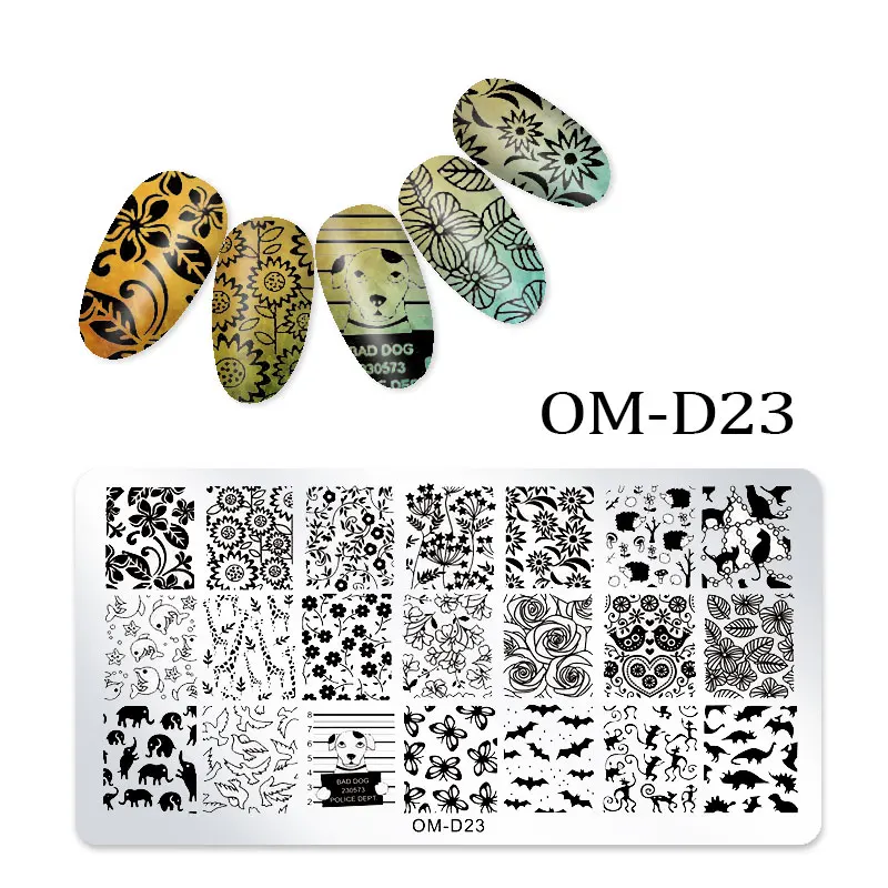 1Pc Nail Stamping Plates Lace Flower Animal Geometry Pattern Nail Art Stamp Stamping Template Image Plate Stencil Manicure Tools