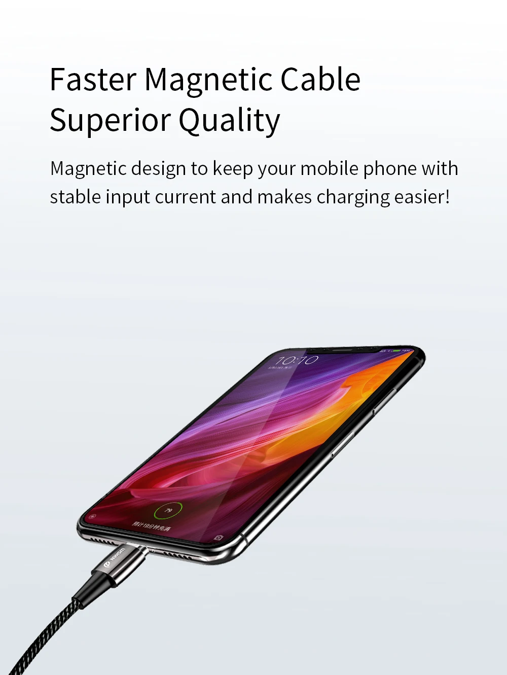 Wsken X1 pro Магнитный USB кабель для iPhone Xiaomi samsung зарядное устройство Micro Usb type C кабель 3a Быстрая зарядка type-C Usb-C шнур провод