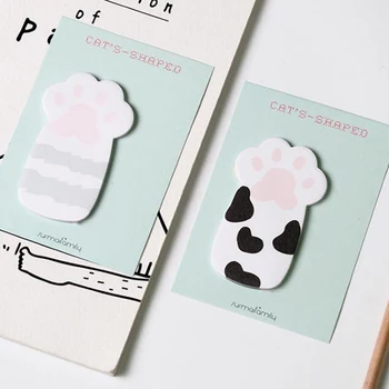 

Cute cat paw sticky Cat's Shapeo Memo Pad Sticky Notes School&Office Supplies Bookmark Label