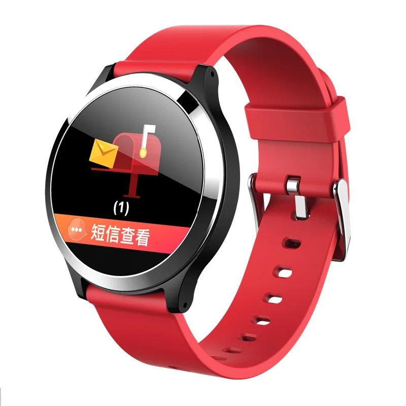 Смарт-часы Vwar B65 с Bluetooth 4,0 ЭКГ PPG монитор скорости слуха Смарт-часы IP67 водонепроницаемые Смарт-часы для IOS Android телефона - Цвет: Красный