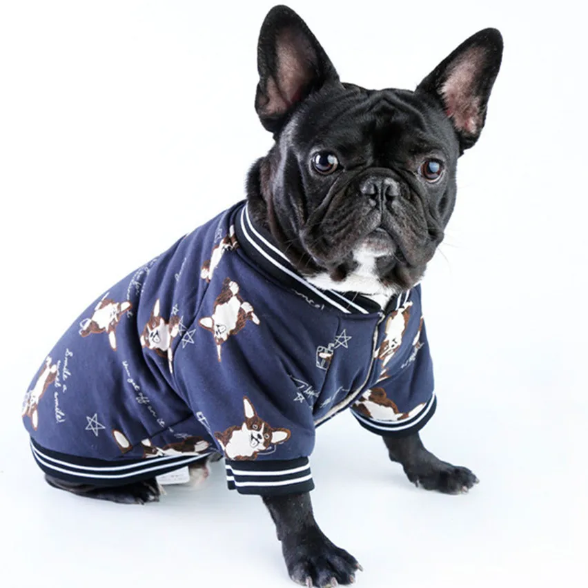 Print Hond Kleding Winter Franse Bulldog Hond Kleding Voor Kleine Warme Outfit Pugs Kleding Voor Chihuahua Kleding Roupa Huisdier kat| Hondenjassen| - AliExpress