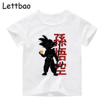 

Get All Seven Anime Manga Dragon Ball Z Goku Cotton Short-Sleeved T-Shirt Printing Children's Cartoon White Tshirt Kids
