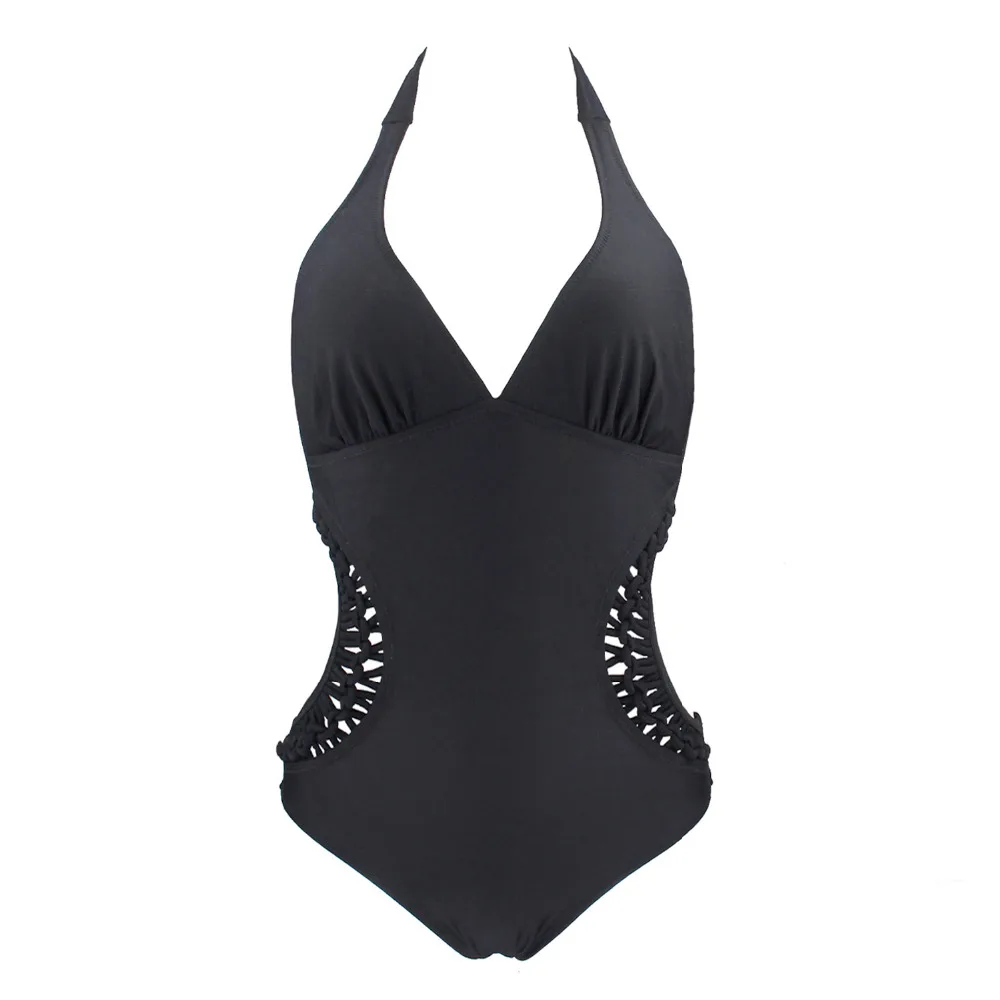 Beach Women/'s Swimwear Deep V Vintage Bathing Suits Hollow Out Swimsuit Monokini