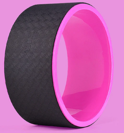 Экологически чистый анти-давление Йога колесо круг для йоги изгиб спины беременная женщина йога колесо массажный ролик запасное колесо - Цвет: Черный