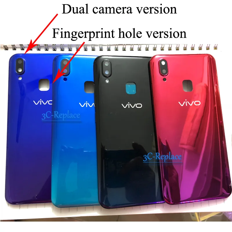 6,2 дюймов для BBK Vivo Y91 Y91i Y91c Y93 Y93s Y93st Y93 Lite Y95 U1 задняя крышка батарейного отсека, Крышка корпуса, чехол для задней стеклянной линзы