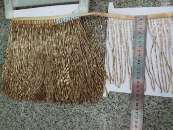 

new 5yards long tube beads ribbon tassel fringe 17cm width CiCi-102712 for decoration dress