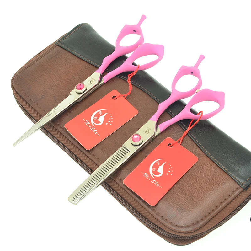 

Meisha 6.0 Inch Hairdresser's Hair Scissors Pink Human Hair Cutting Thinning Shears Salon Tesoura Hairdressing Suppliers HA0435