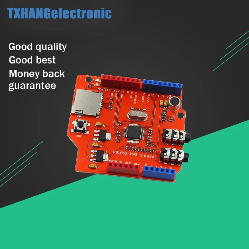 

For arduino uno VS1053 VS1053B Stereo Audio MP3 Player Shield Record Decode Development Board Module With TF Card Slot