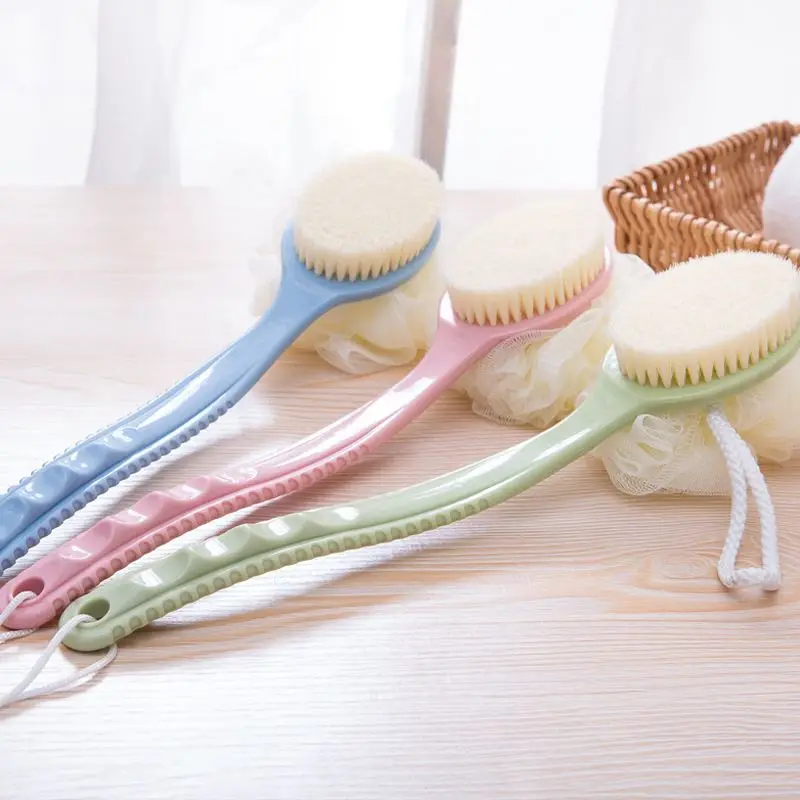 Bath Brushes Long handled soft bristle Double sided Sponges Scrubbers