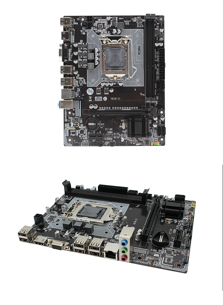 LGA 1155 H61 Socket материнская плата двухканальная память DDR3 Micro-ATX интегрированная графическая Поддержка Intel i3 i5 i7 H61M-S1 материнская плата