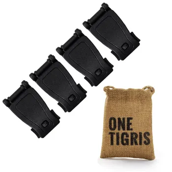 

OneTigris Molle Tactical Strap Clip Management Tool Web Dominator Webbing Connecting Buckle Clip Backpack Accessories 4 Pack