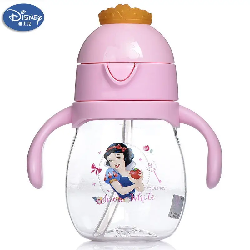 Disney sippy чашка 270 мл мультфильм Микки Маус Кормление чашки с ручкой Флип Крышка герметичная Минни Маус Винни бутылка для воды - Цвет: Армейский зеленый